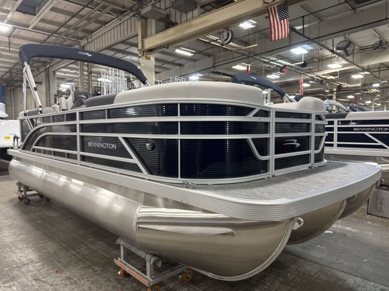 Bennington 22 SSR pontoon boat for sale at Hall's Sport Center.