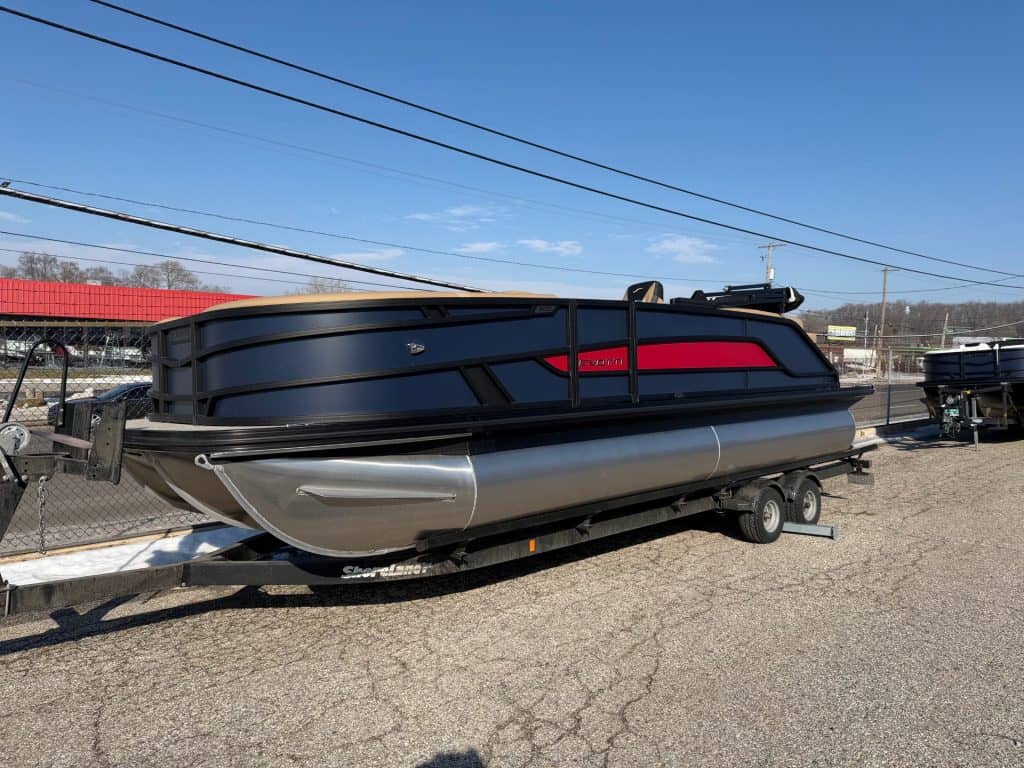 High-quality 2026 EVOTTI 251QL pontoon boat at Hall's Sport Center. Perfect for family outings and w.
