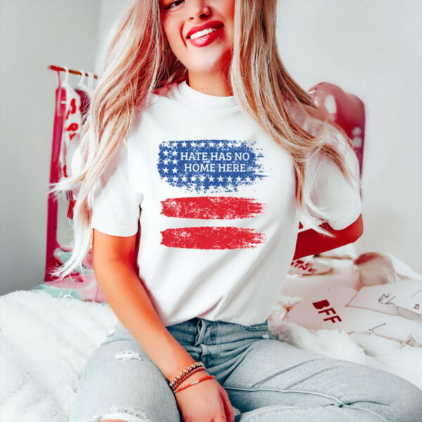 American-Flag-Anti-Hate-Statement-Tee,-Hate-Has-No-Home-Here-T-Shirt