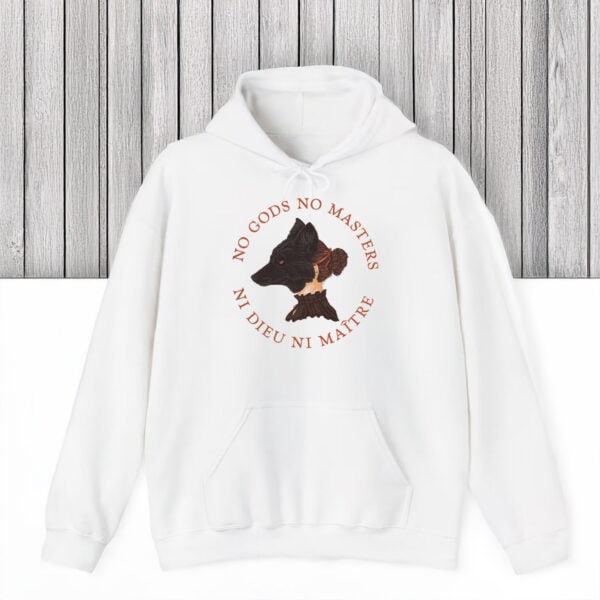 Anarchist-Feminist-Wolf-Portrait-Graphic-Tee,-No-Gods-No-Masters-T-Shirts