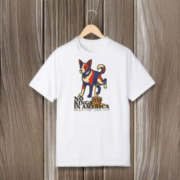 Anti-Authoritarian-Patriotic-Protest-Tee,-No-Kings-in-America-T-Shirt