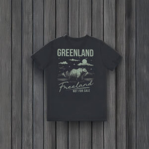 Anti-Colonial-Nature-Protest-Tee,-Greenland-Freeland-Not-For-Sale-T-Shirt