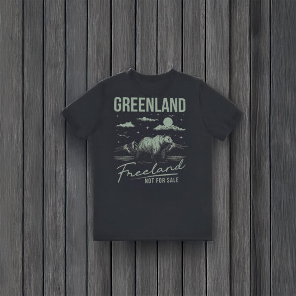 Anti-Colonial-Nature-Protest-Tee,-Greenland-Freeland-Not-For-Sale-T-Shirt
