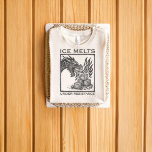 Anti-ICE-Protest-Graphic-Tee,-ICE-Melts-Under-Resistance-T-Shirt-us