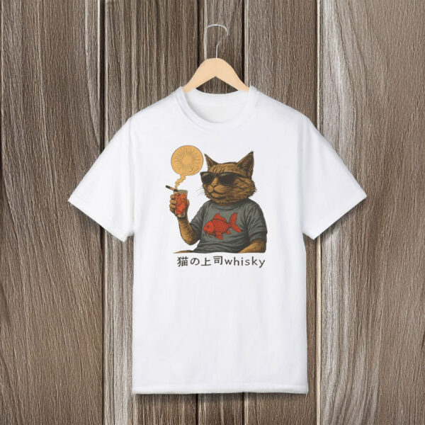 Anti-Trump-Shirt,-Cat-Drink-Whisky-Shirt