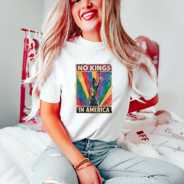 Anti-Trump-Shirt,-No-Kings-Rainbow-Shirt