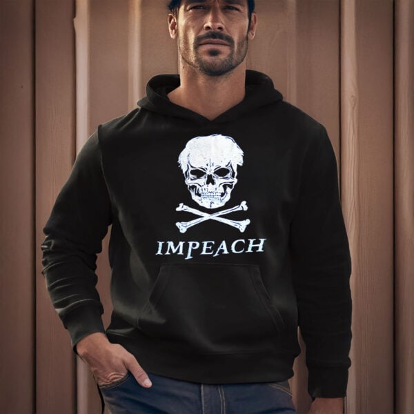 Anti-Trump-Skull-Protest-Graphic-Tee,-Not-My-President-Impeach-T-Shirt