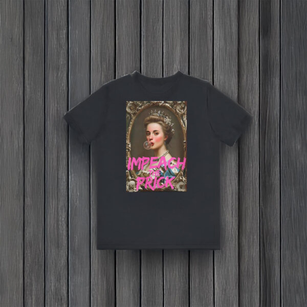 Bold-Political-Statement-Tee,-IMPEACH-THE-PRICK-Black-Sassy-Queen-Bubblegum-T-Shirt-usa