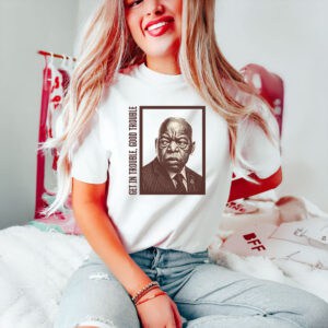Civil-Rights-Icon-Tribute-Tee,-John-Lewis-Good-Trouble-T-Shirt