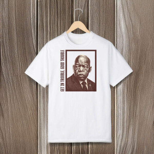Civil-Rights-Icon-Tribute-Tee,-John-Lewis-Good-Trouble-T-Shirt-usa