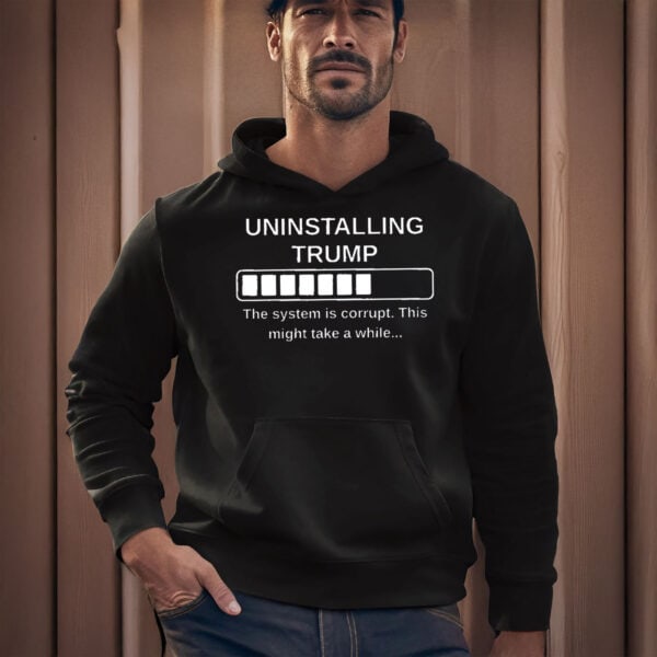 Corrupt-System-Protest-T-Shirt,-Uninstalling-Trump-usa