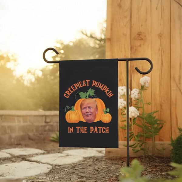 Creepiest-Pumpkin-Halloween-Political-Flag,-Fall-Anti-Trump-Flag