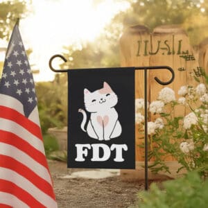 Cute-Cat-FDT-Garden-Banner,-Subtle-Anti-Trump-Flag-us