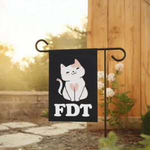Cute-Cat-FDT-Garden-Banner,-Subtle-Anti-Trump-Flag-usa