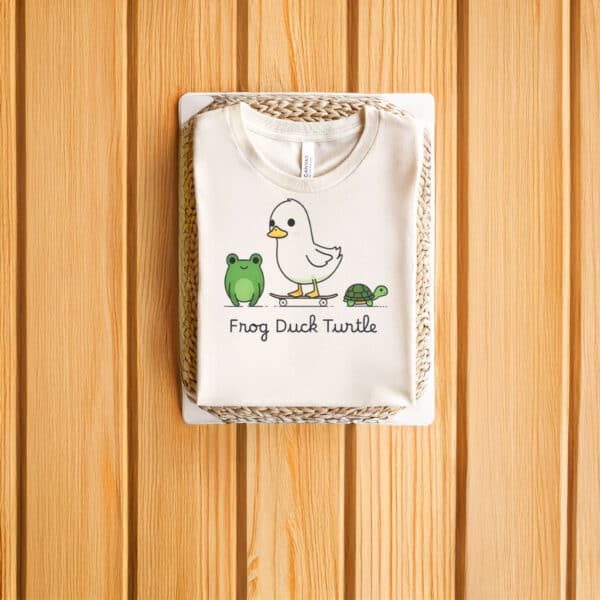 Cute-Political-Cartoon-Tee,-Frog-Duck-Turtle-(FDT)-Activist-T-Shirt-us