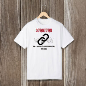 Downtown-Protest-Graphic-Tee,-Urban-Dystopia-Design,-Locked-Down-Not-by-Choice-T-Shirt