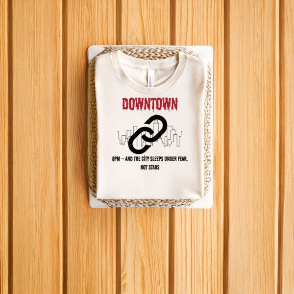 Downtown-Protest-Graphic-Tee,-Urban-Dystopia-Design,-Locked-Down-Not-by-Choice-T-Shirts