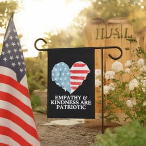 Empathy-and-Kindness-Garden-Banner,-Kindness-Patriotic-4th-of-July-Flag-us
