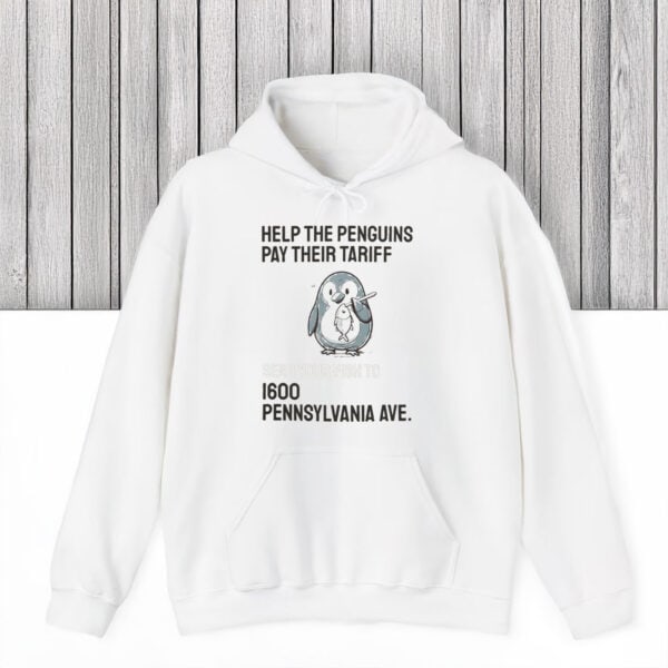 Funny-Activist-Shirt,-Help-the-Penguins-Pay-Their-Tariff-Political-Satire-Tees
