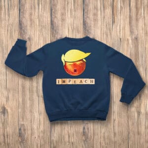 Funny-Anti-Trump-Peach-Face-Protest-Tee,-IMPEACH-Political-Satire-T-Shirts