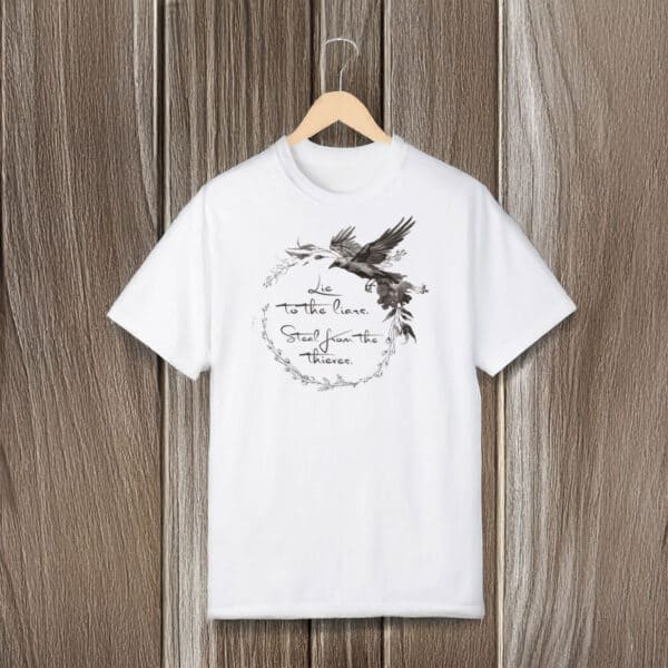 Gothic-Raven-Quote-Anti-Establishment-Tee,-Lie-to-the-Liars-T-Shirt
