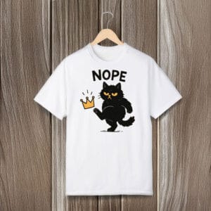 Humorous-Anti-Authority-Black-Cat-Shirt,-Funny-Grumpy-Cat-Tee