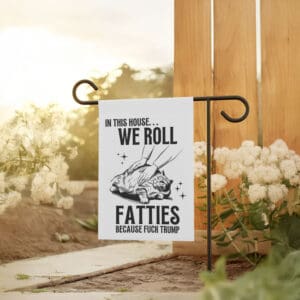 Humorous-Political-Garden-Banner,-Funny-Cat-Anti-Trump-Flag-usa