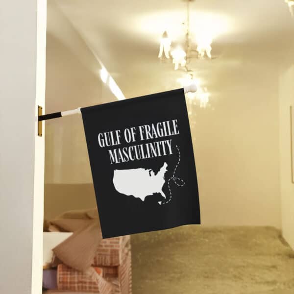 Humorous-Political-Garden-Banner,-Funny-Gulf-of-Mexico-Flag-us