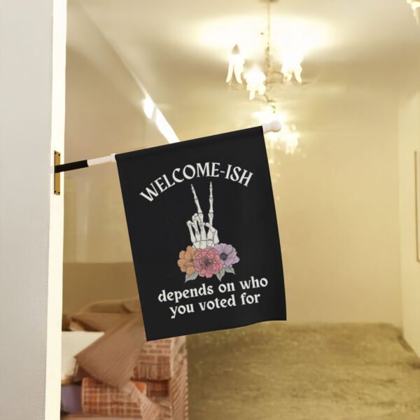 Humorous-Political-Statement-Tee,-Welcome-ish-Funny-House-T-Shirt-us