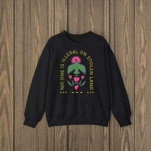 Indigenous-Solidarity-&-Immigration-Justice-Tee,-No-One-Is-Illegal-on-Stolen-Land-T-Shirt-us