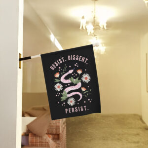 Inspirational-Activist-Garden-Flag,-Resist-Dissent-Persist-Flag-us
