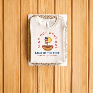 Land-of-the-Free-Hotdog-Fireworks-Tee,-Suns-Out-Buns-Out-T-Shirt-us