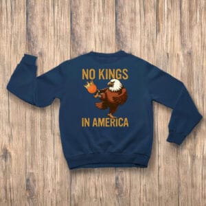 No-Kings-In-America-Eagle-Kick-Anti-Trump-Political-T-Shirt-us