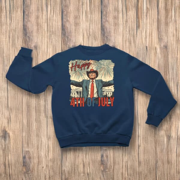 Patriotic American Holiday Tee, Happy 4th Of July Trump T-Shirt - Image 3