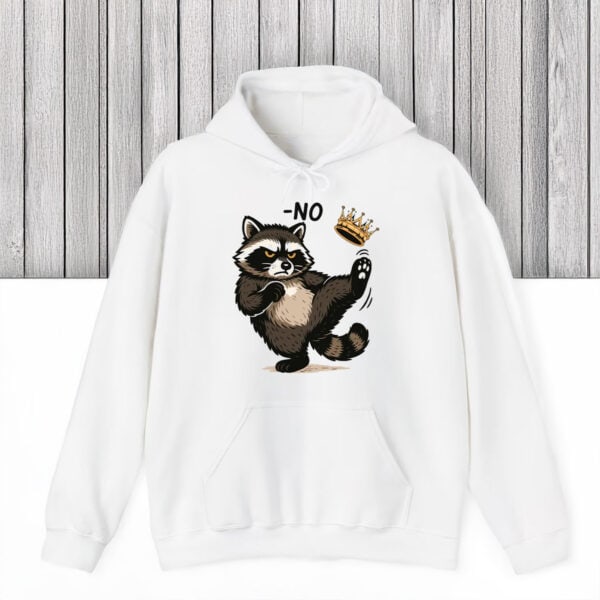 Playful-Anti-Authority-Graphic-Tee,-No-King-Raccoon-Shirt-us