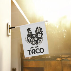 Playful-Political-Protest-Garden-Banner,-TACO-Anti-Trump-Flag