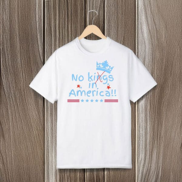 Political-Protest-Shirt,-No-Kings-in-America-Anti-Trump-T-Shirt