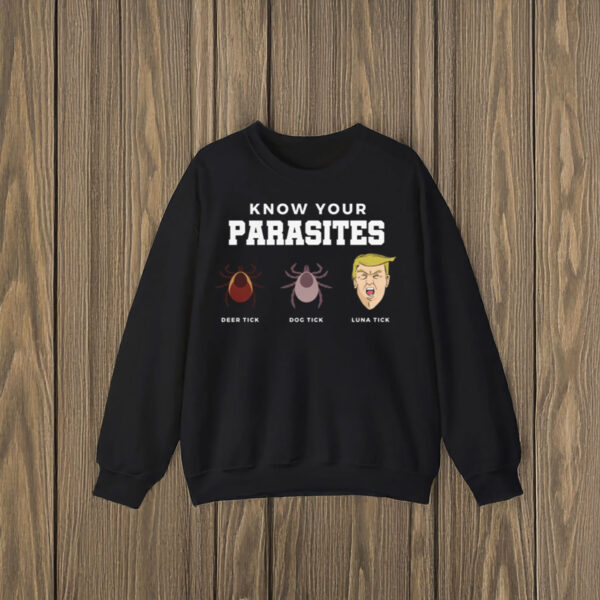 Political-Satire-Deer-Tick-Dog-Tick-Luna-Tick-Tee,-Know-Your-Parasites-T-Shirts