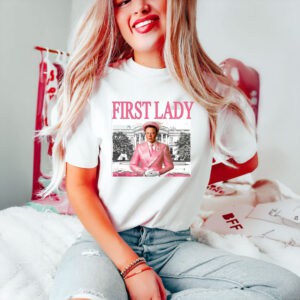 Political-Satire-Parody-Tee,-First-Lady-Elon-Musk-T-Shirt-usa