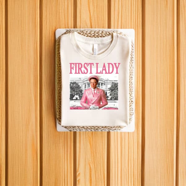 Political-Satire-Parody-Tee,-First-Lady-Elon-Musk-T-Shirts
