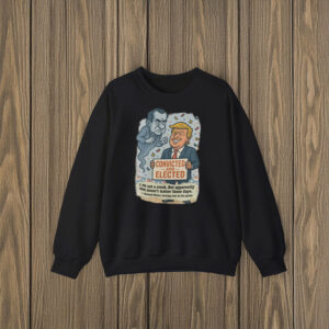 Political-Satire-Richard-Nixon-Ghost-Tee,-Convicted-and-Elected-Trump-T-Shirts