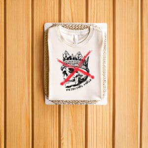 Rejection-of-Authority-Political-T-Shirt,-Protest-Skull-Crown-Tees