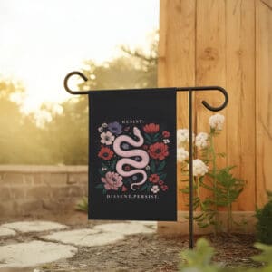 Resist-Dissent-Persist-Inspirational-Garden-Flag,-No-Kings-Flag-usa