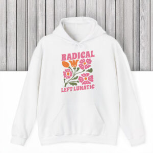 Retro-Floral-Political-Statement-Tee,-Radical-Left-Lunatic-T-Shirts