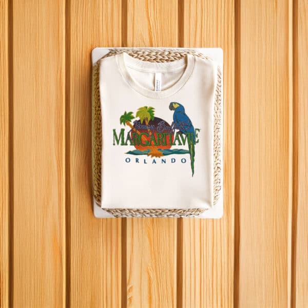 Retro-Florida-Souvenir-Tee,-Vintage-90s-Jimmy-Buffett-Margaritaville-Orlando-T-Shirt-us