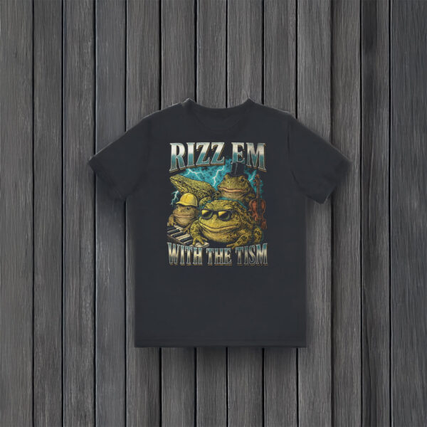 Rizz-Em-With-The-Tism-Funny-Frog-Meme-T-Shirt