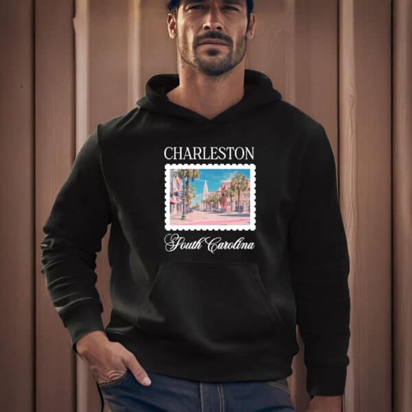 Scenic-Travel-Souvenir-Tee,-Charleston-South-Carolina-Postcard-T-Shirt