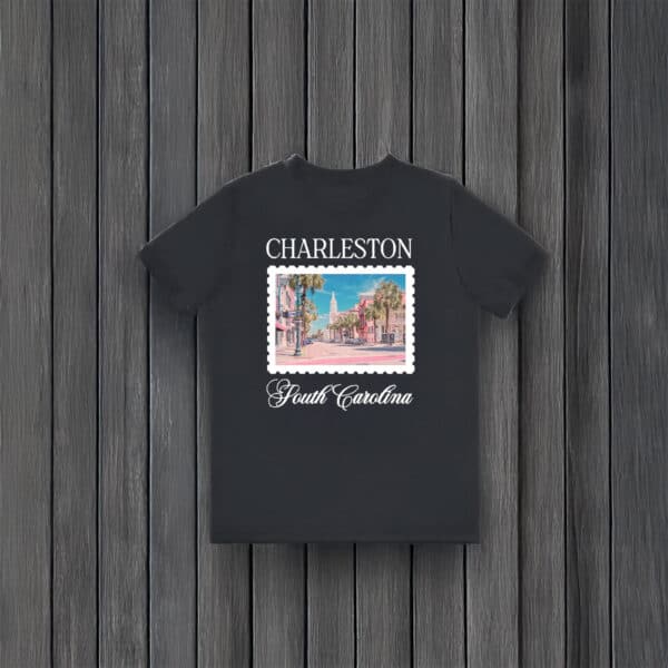 Scenic-Travel-Souvenir-Tee,-Charleston-South-Carolina-Postcard-T-Shirt-usa