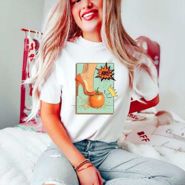 Smash-the-Orange-Protest-Tee,-FDT-Comic-Book-Anti-Trump-T-Shirt