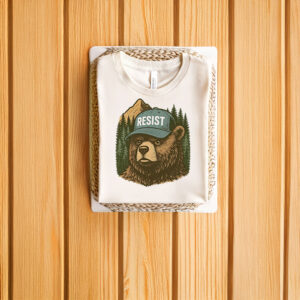 Smokey-the-Bear-Inspired-Political-Protest-Tee,-Resist-Bear-T-Shirt-us